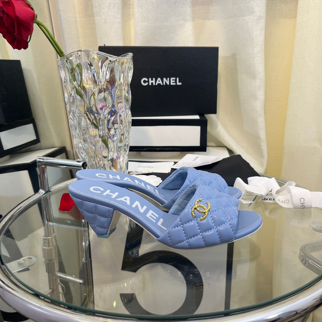 TOP CHANEL mules lambskin - Light Purple