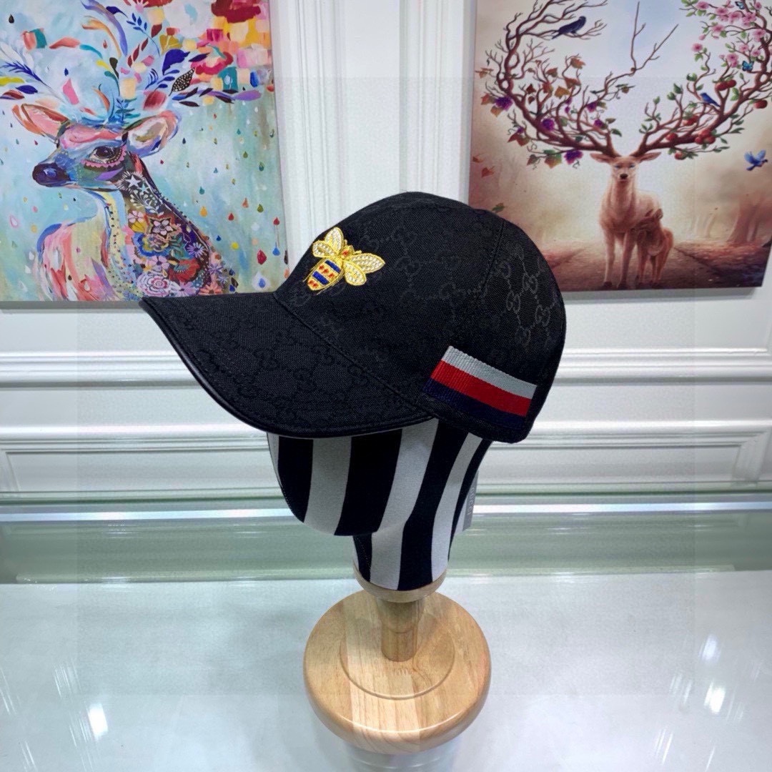 TOP GUCCI Embroidered Bee Baseball Caps - 3 Colors