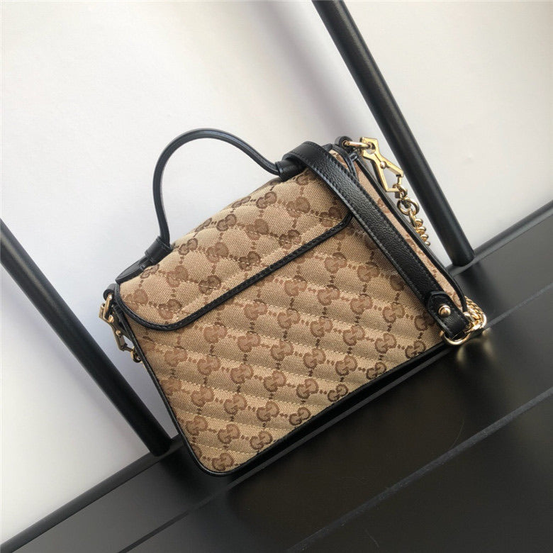 TOP GUCCI GG Marmont Bag Top Handle Small - Canvas