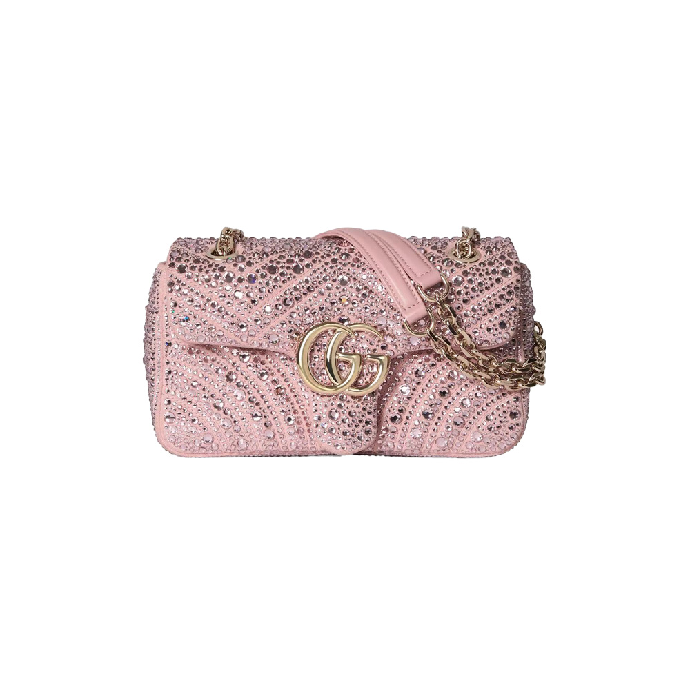 Gucci Marmont Crystal-Embellished Small Shoulder Bag (7A regular version)