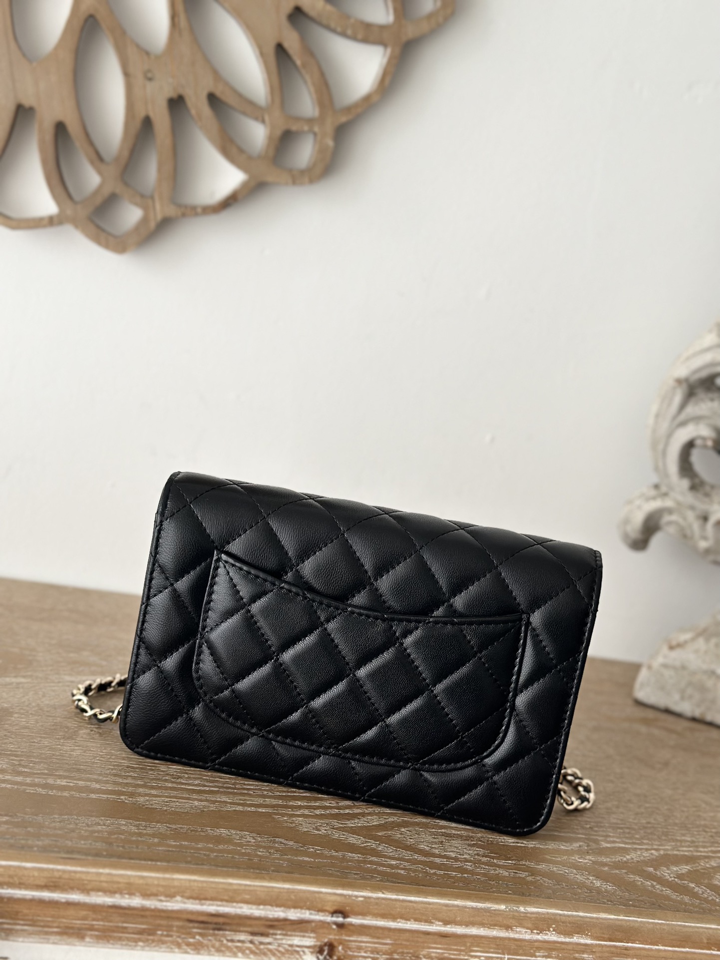 TOP CHANEL WOC Lambskin Bag 19 cm - Black