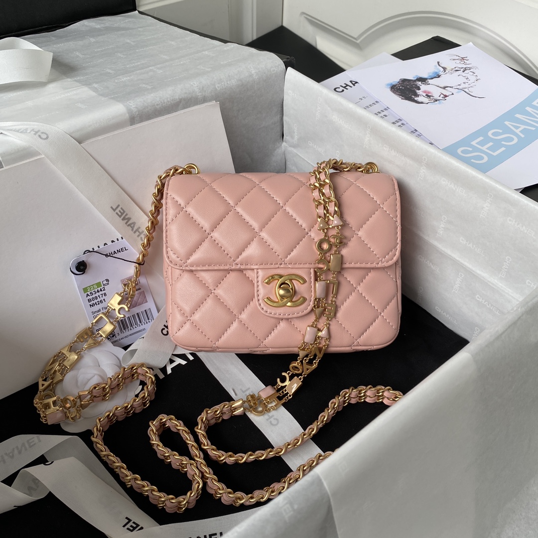 TOP CHANEL Classic Flap Bag 16*12*5cm/20.5*17*6.5cm - GHW - 2 Color