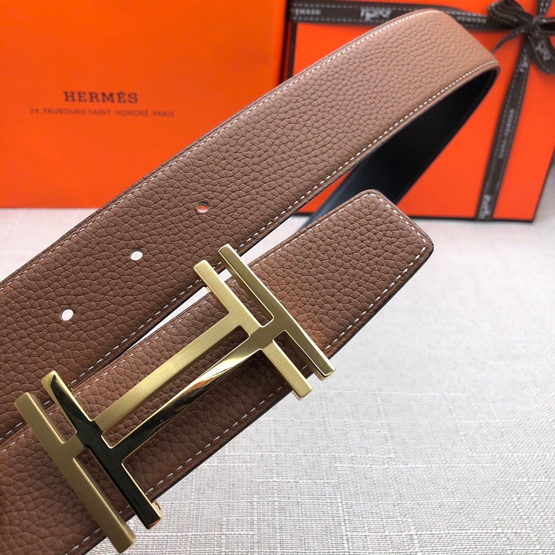 Hermès H Belt Buckle & Reversible Brown For Women, Women Belt 380MM