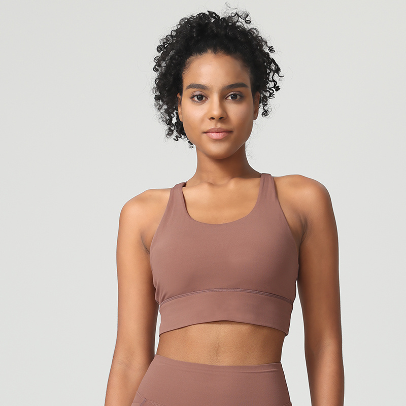 Cross Back Fashion & Support Womens Sports Bra with Lycra Stretch