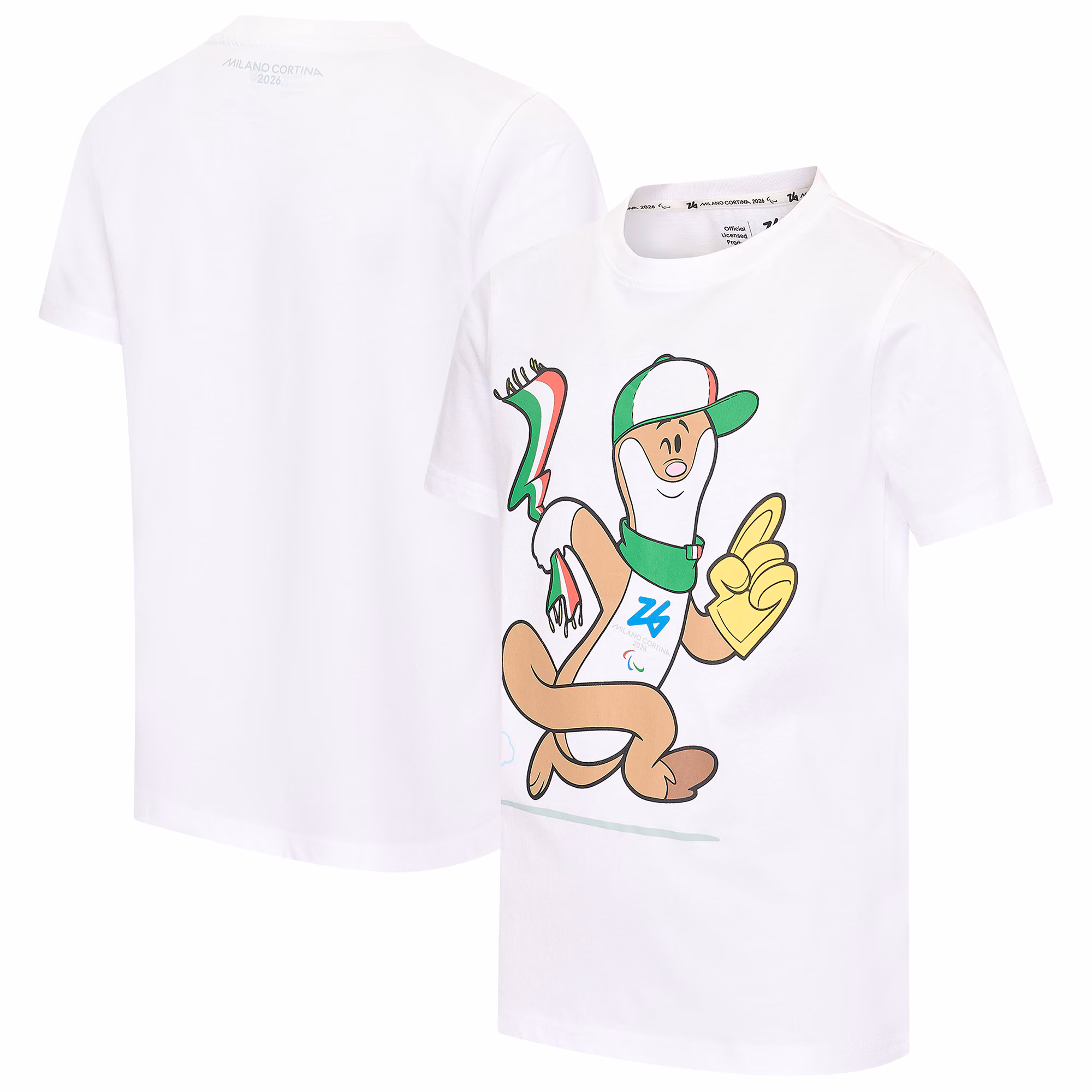 Milano Cortina 2026 Paralympics Milo Mascotte Full Colour T-Shirt - Junior