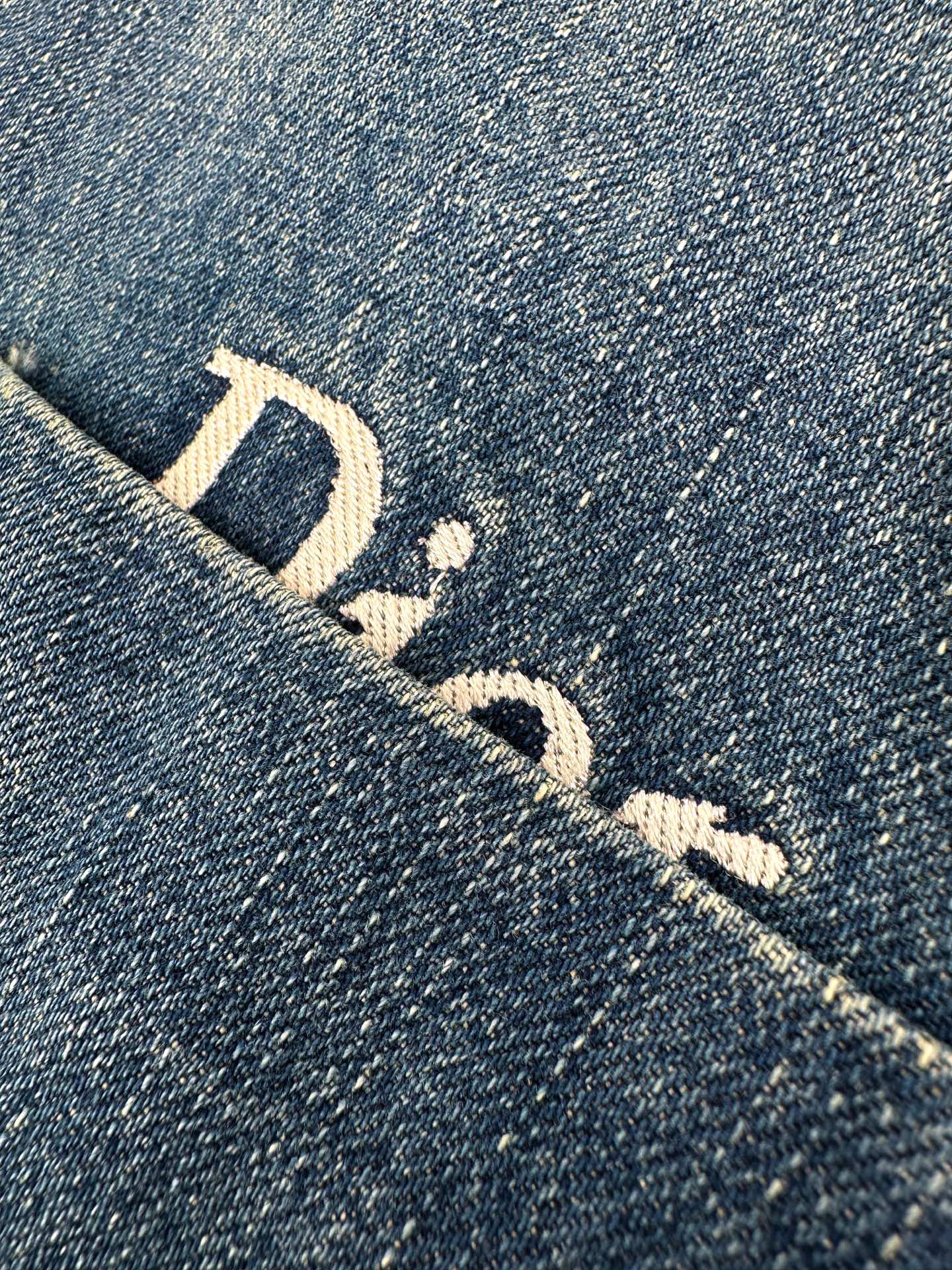 Dior 刺绣拉链牛仔外套