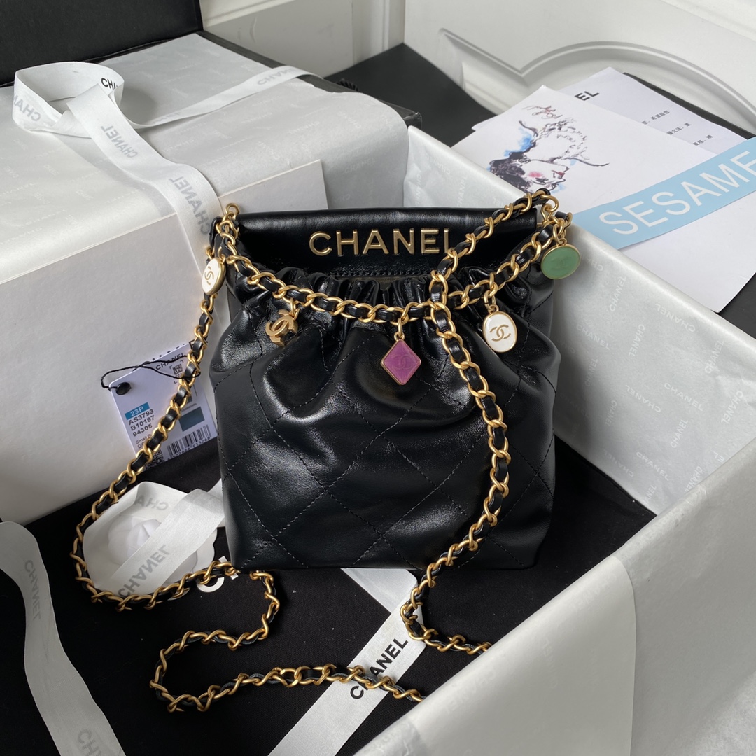 TOP CHANEL 23p Mini 22 Bag - GHW - 4 Color