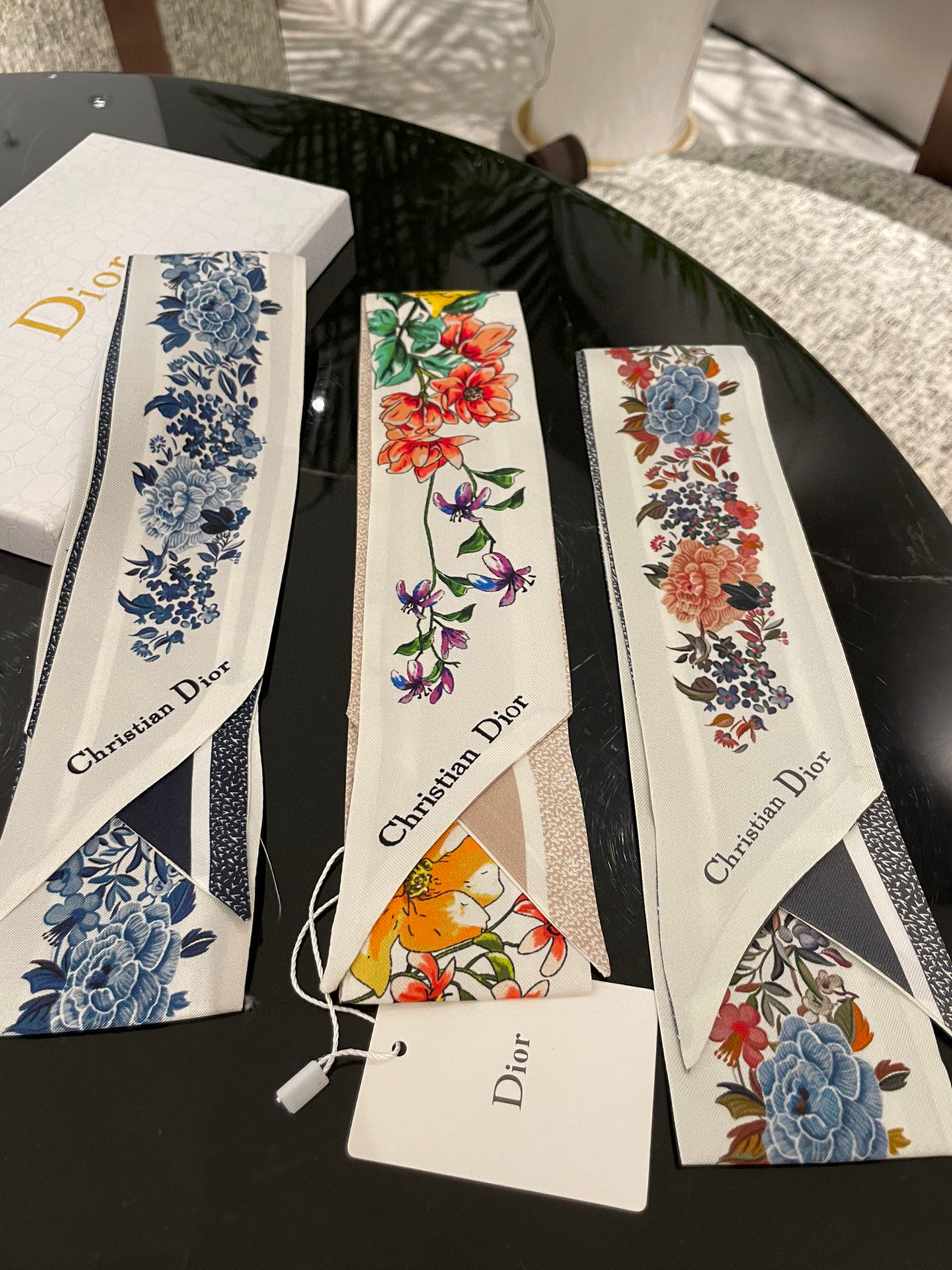 TOP Christian Dior Mitzah Scarf 105 x 6 cm - Three Colours