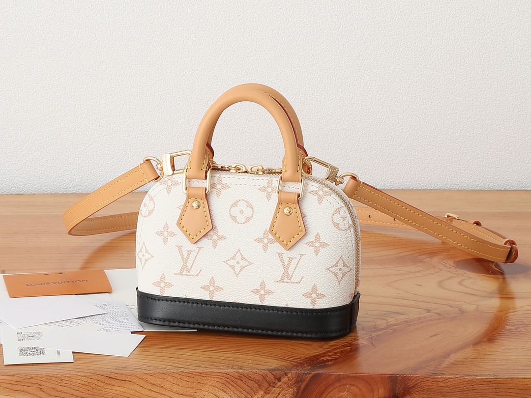 TOP Louis Vuitton LV Monogram Dune Alma Nano Bag 18x12x8cm - Beige