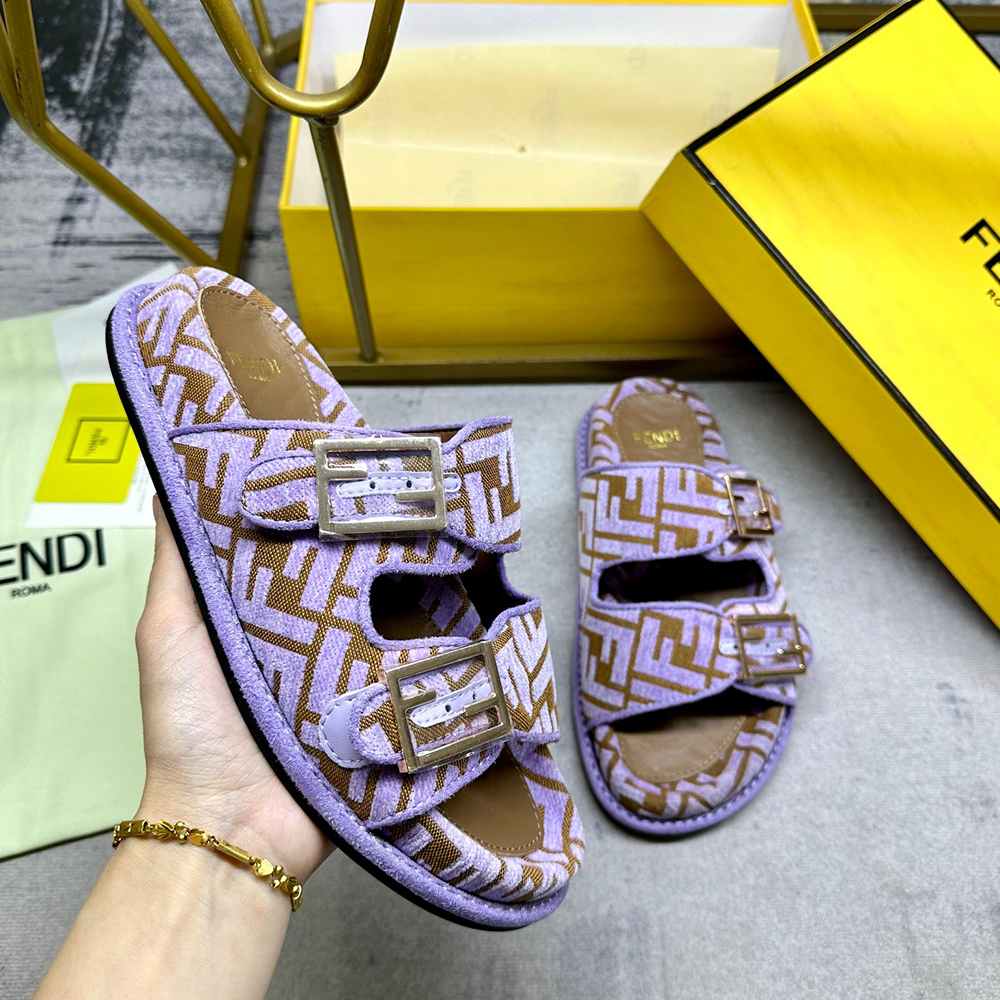 Fendi Feel cotton fibre slides (Replica)