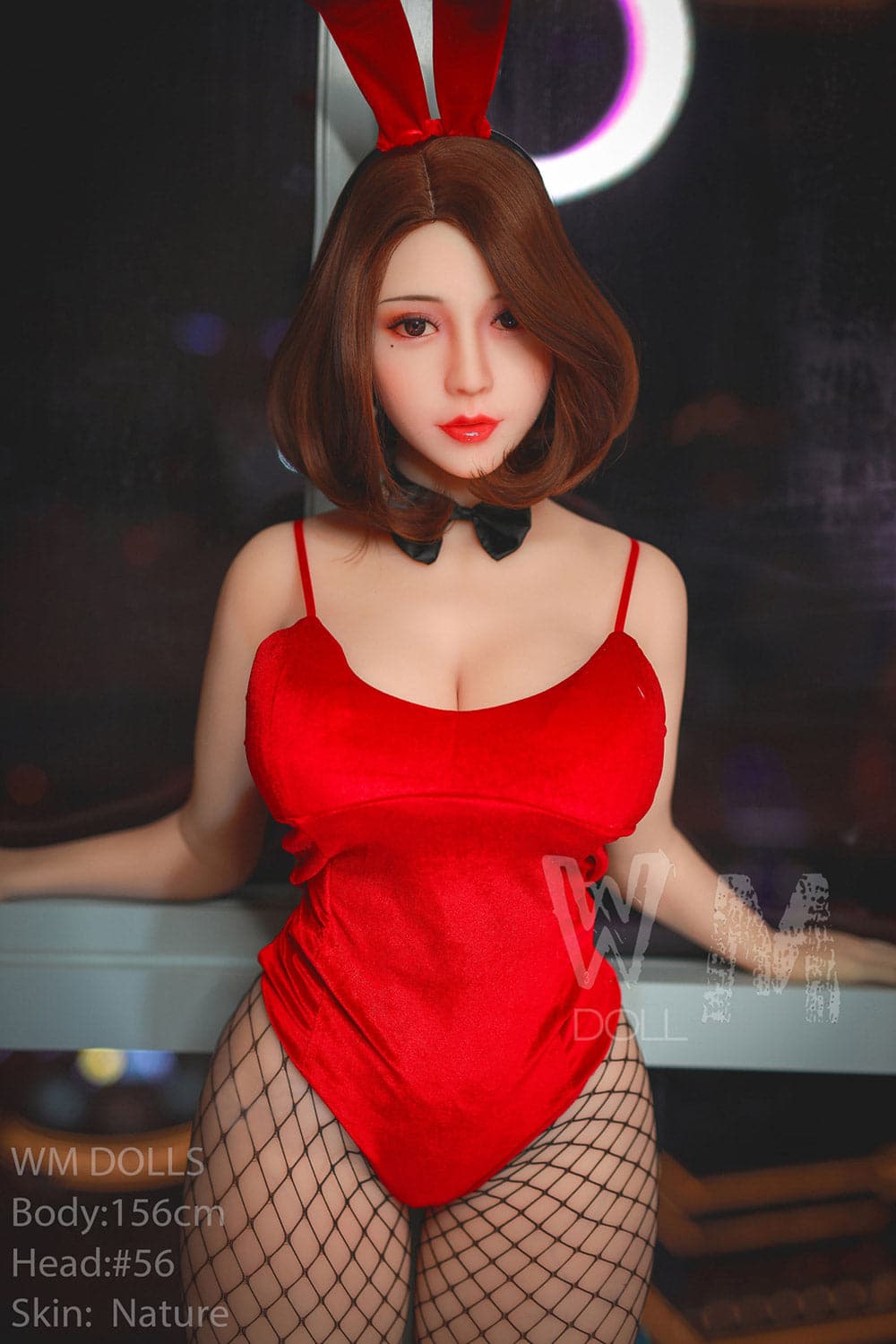 156cm/5ft1 H-Cup Asian Lifelike Thick Sex Doll with #56 Head