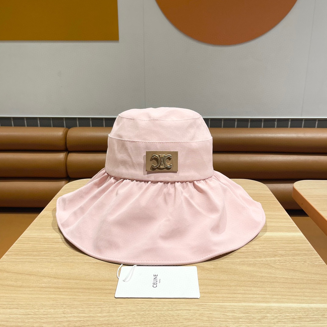 Ceiline Uv-protected Beach Hat With Large Brim Sunhat （Replica）