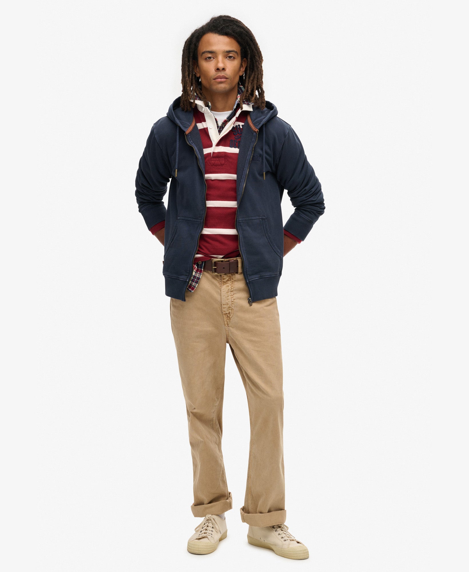 Essential Logo Washed Ziphood | Eclipse Navy