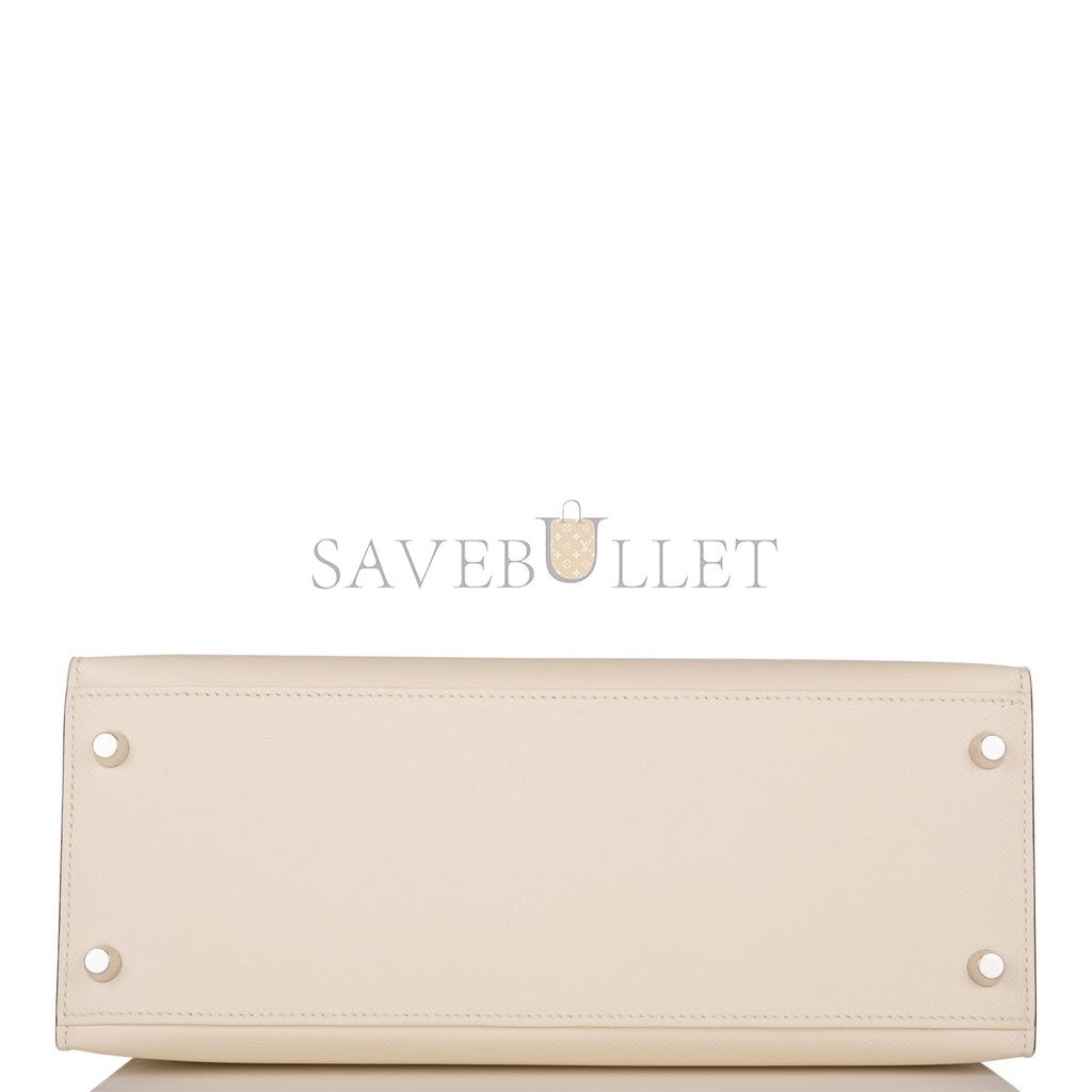 HERMES KELLY 28 SELLIER EPSOM PALLADIUM HARDWARE (28*22*10cm)