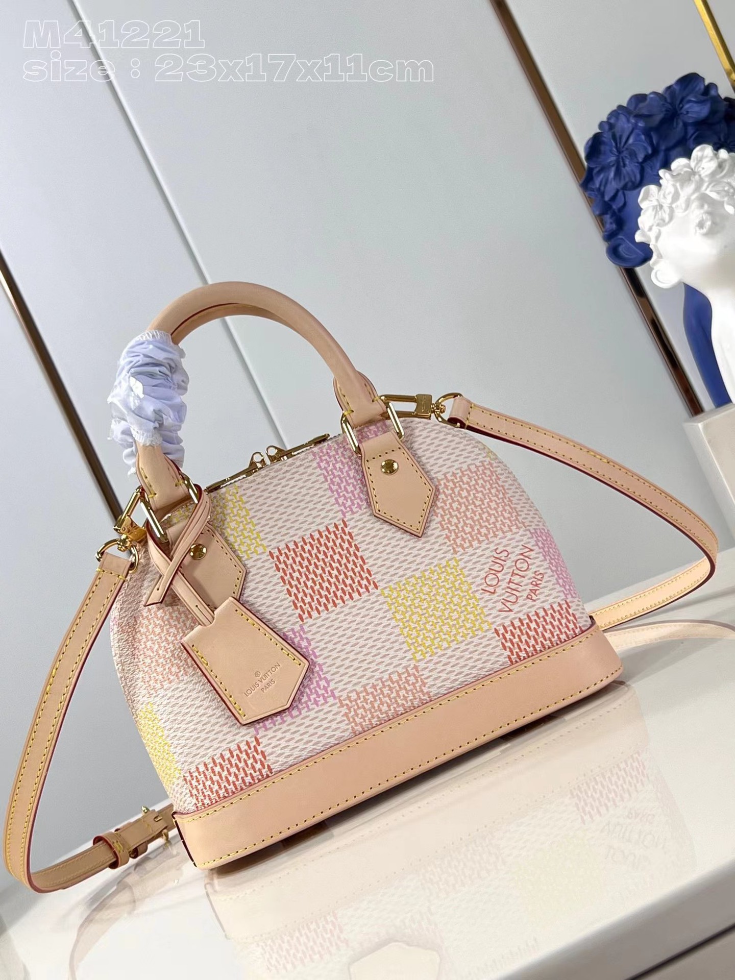 TOP Louis Vuitton LV Calfskin Alma BB Handbags - 23x17x11cm- Pink