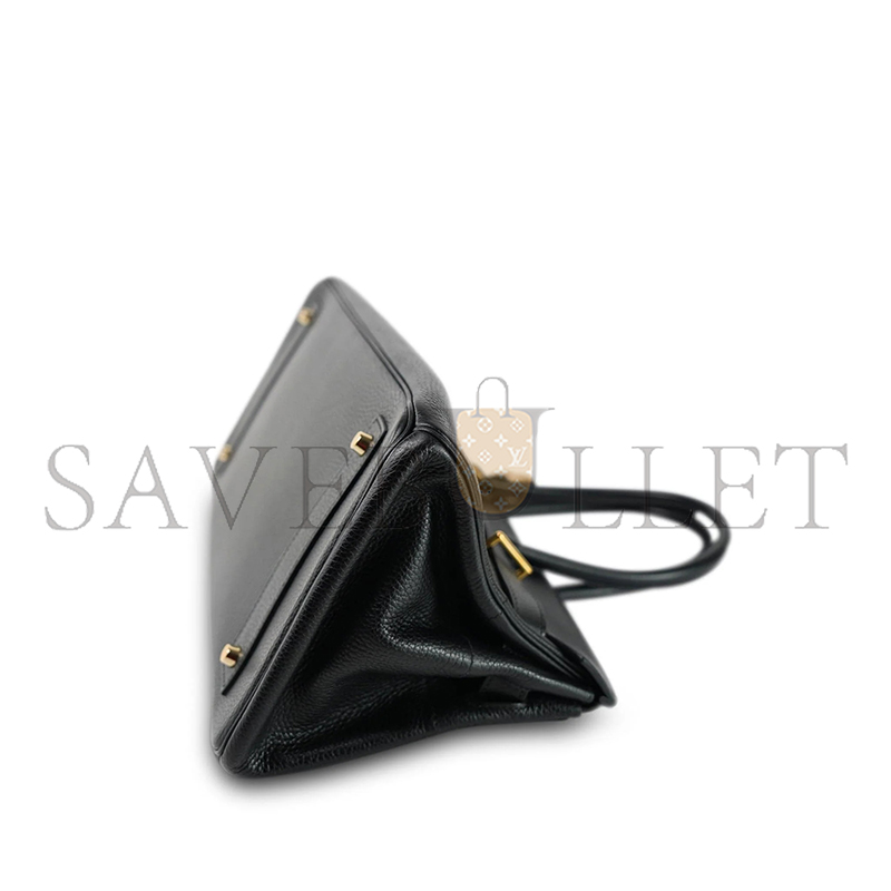 HERMES SHOULDER BIRKIN 42 JPG NOIR CLEMENCE GOLD PLATED 436528 (42*20*18cm)