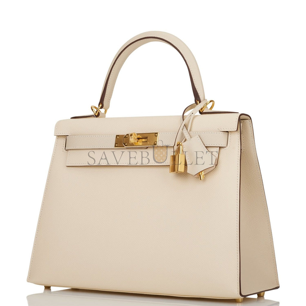 HERMES KELLY 28 SELLIER EPSOM GOLD HARDWARE (28*22*10cm)