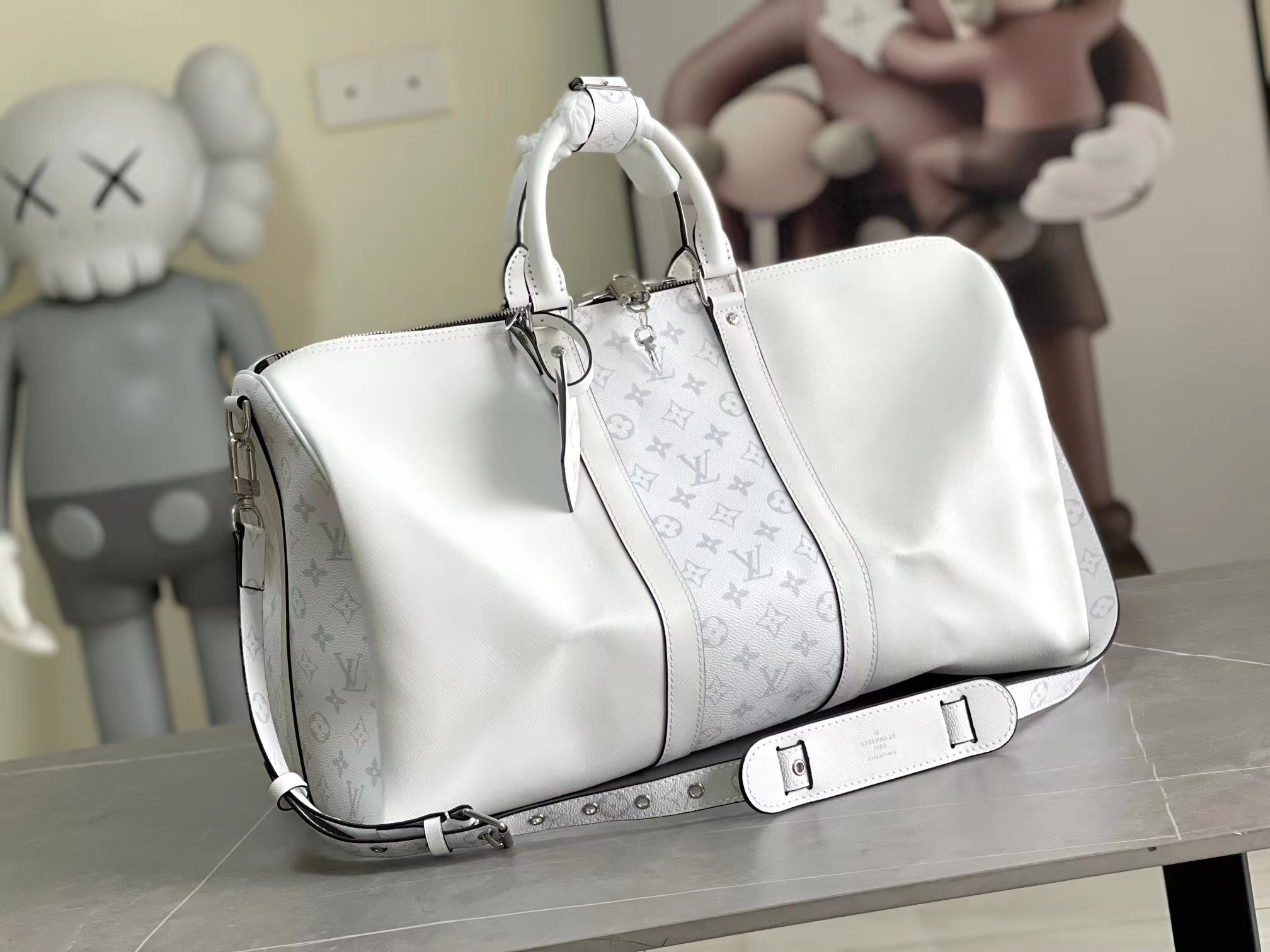 TOP Louis Vuitton LV Loui$ Vu!tt Keepall Full Leather Handbag 50 CM
