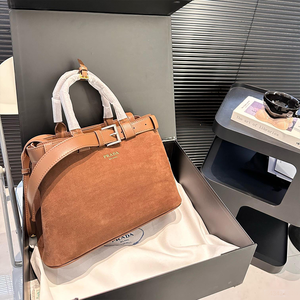 Prada Suede Buckle bag (Replica)