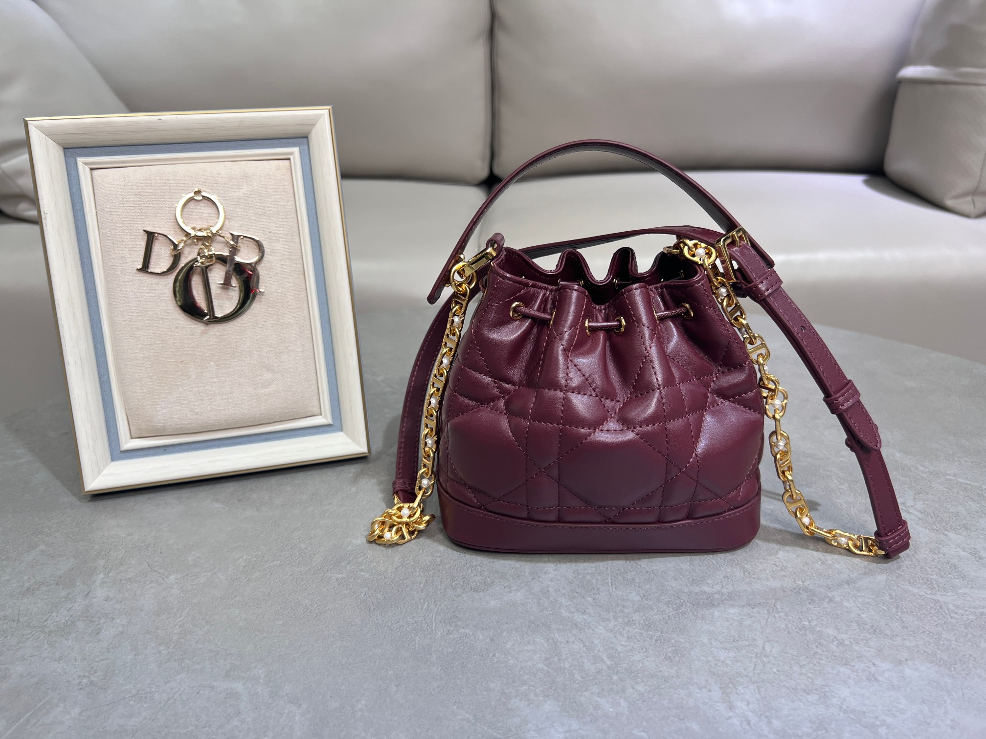 TOP Christian Dior Dior Jolie Bucket Bag Cowhide 17×16×9cm - 3 Colors