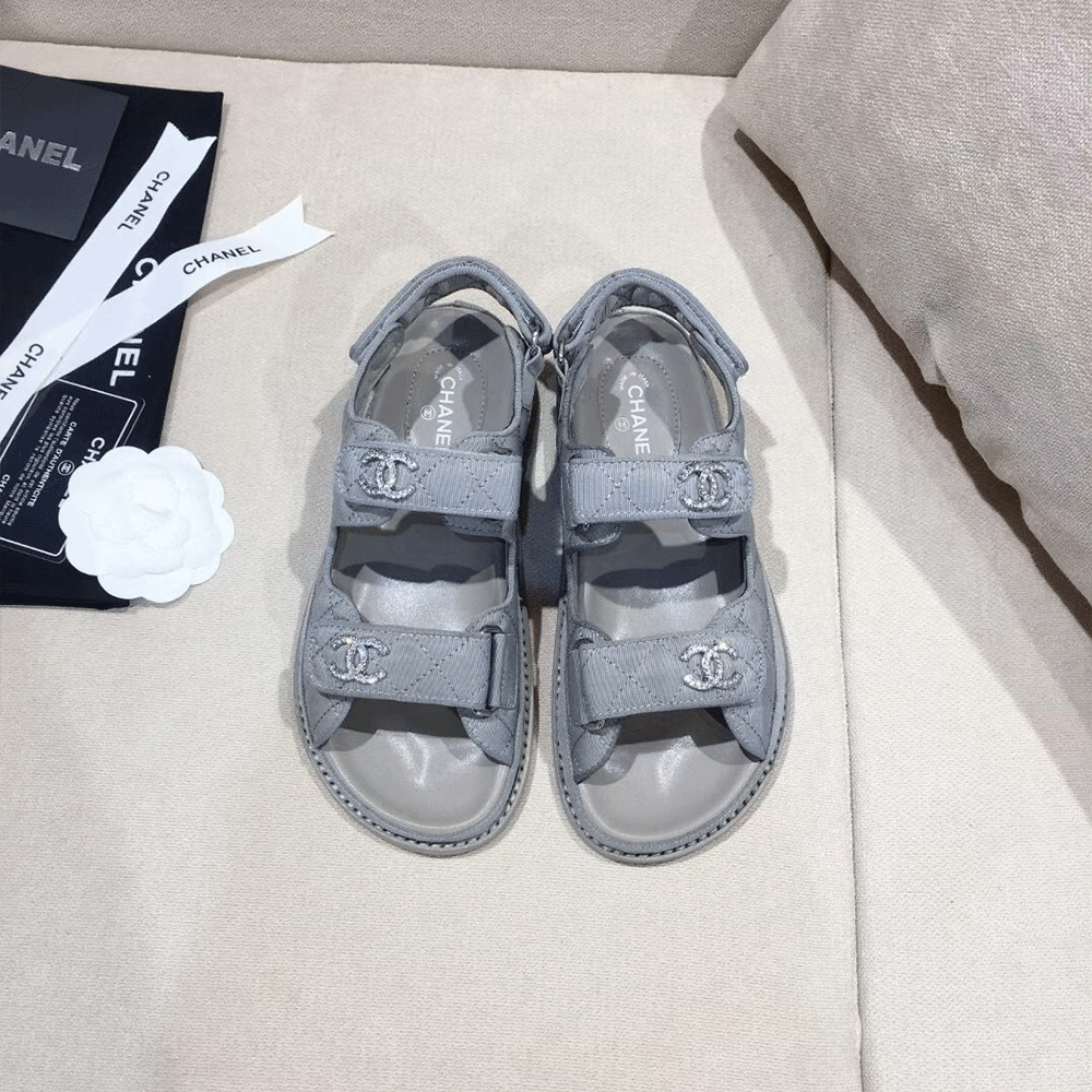 Chanel  Flat Velcro sandals Slide（Replica）