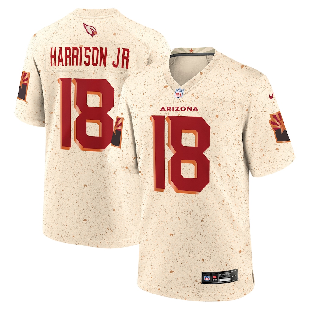 Men's Marvin Harrison Jr. Natural Arizona Cardinals 2025 Rivalries Collection Game Jersey