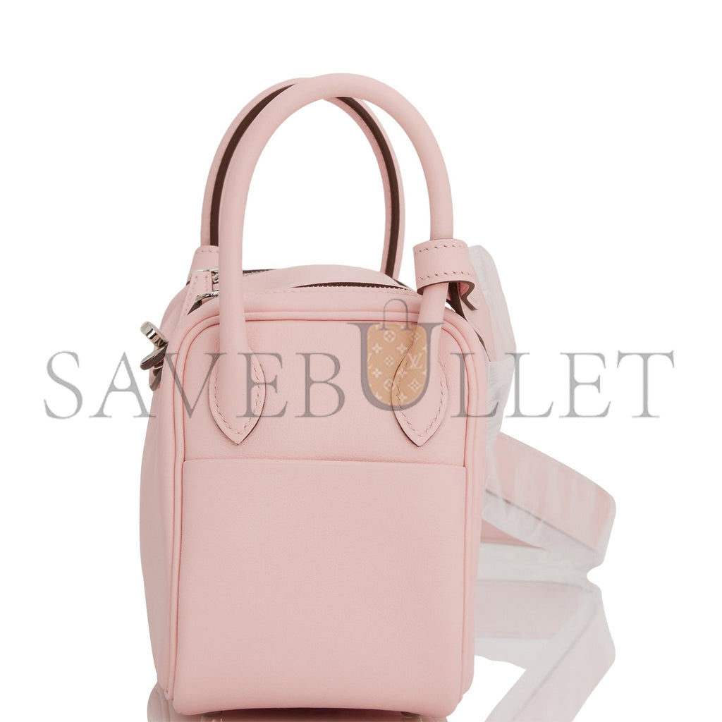 HERMES MASTER LINDY MINI 19 BAG SWIFT PALLADIUM HARDWARE (19*12*9.5cm)