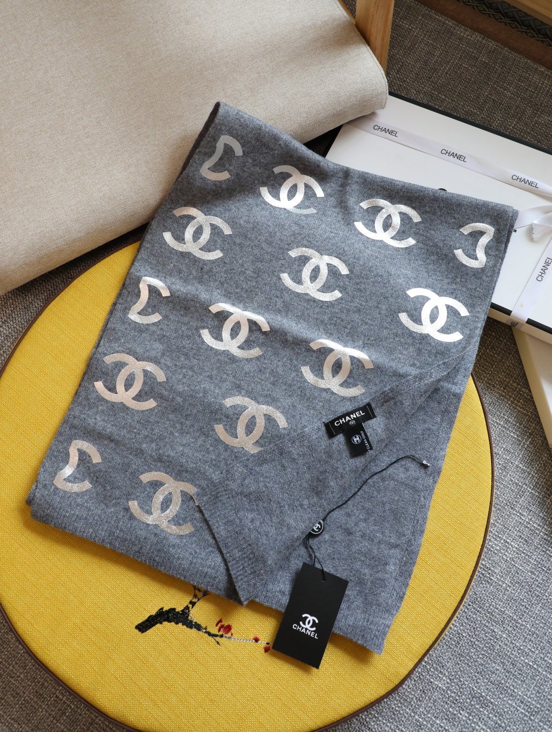 TOP CHANEL CC Wool Scarf 35X180 cm - 3 Colors