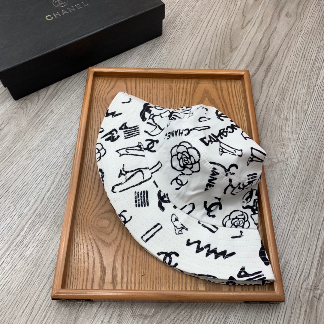 Chanel Printed Fisherman's Hat  Sunhat （Replica）