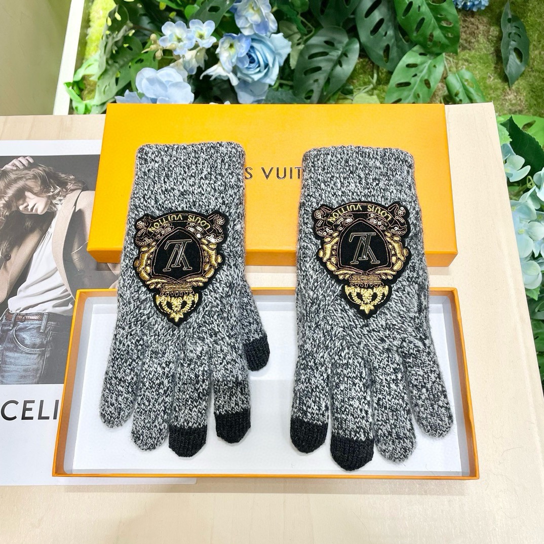 TOP Louis Vuitton LV  Gloves-Grey