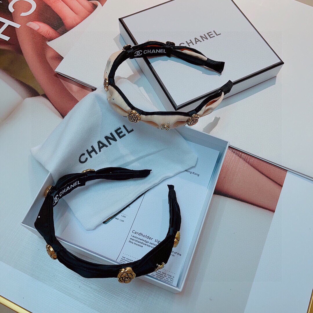 TOP CHANEL Vintage Bow Tie Headband - 2 Color