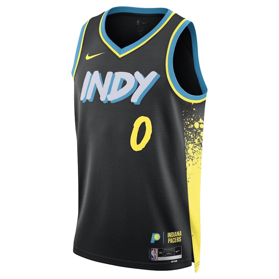 Tyrese Haliburton Indiana Pacers2023-2024 season   Jersey - Black - City Edition