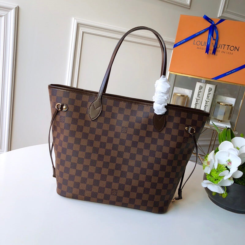 TOP Louis Vuitton LV  Neverfull MM Bag 32x17x28cm - Red