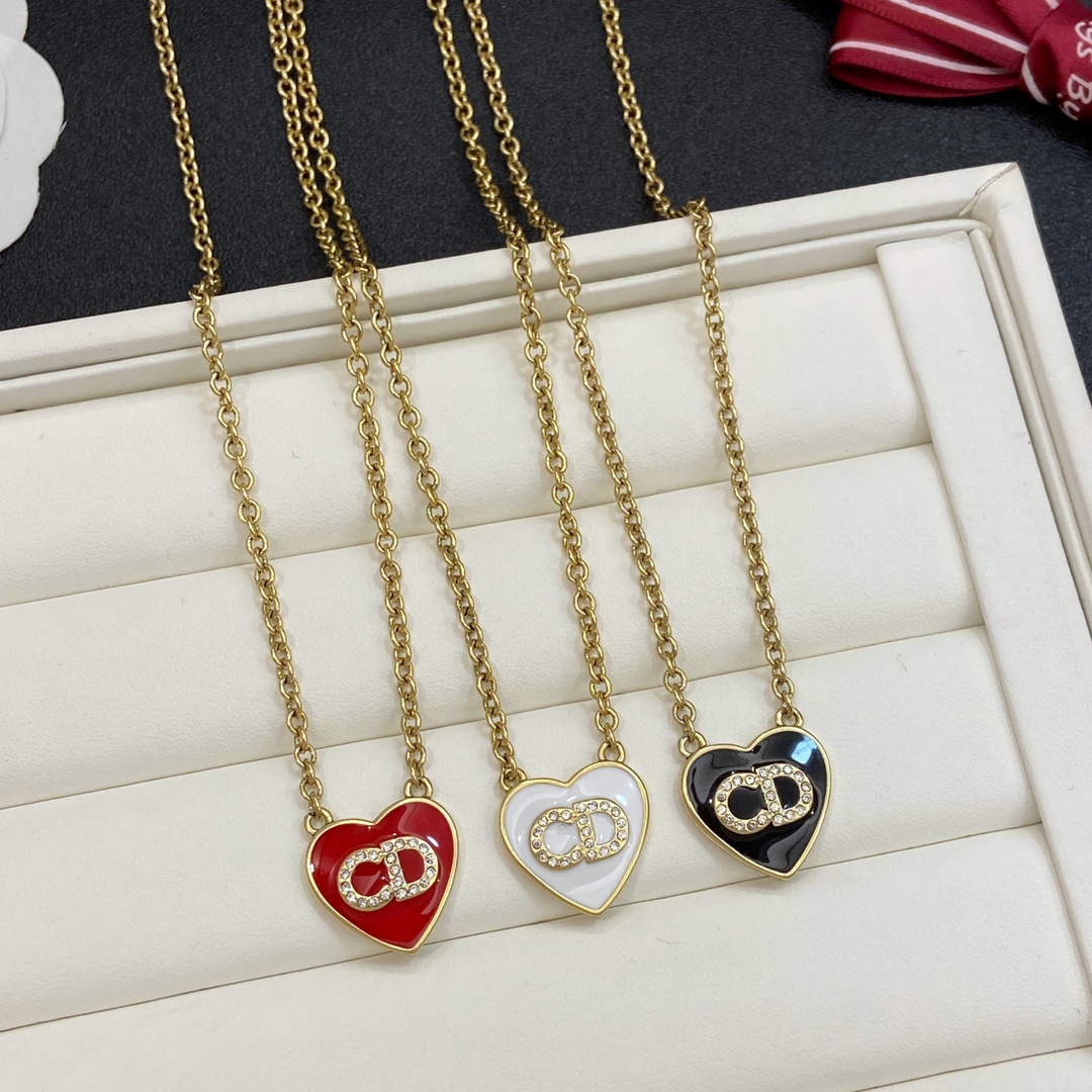 TOP Christian Dior Heart  Necklace - 3 colors
