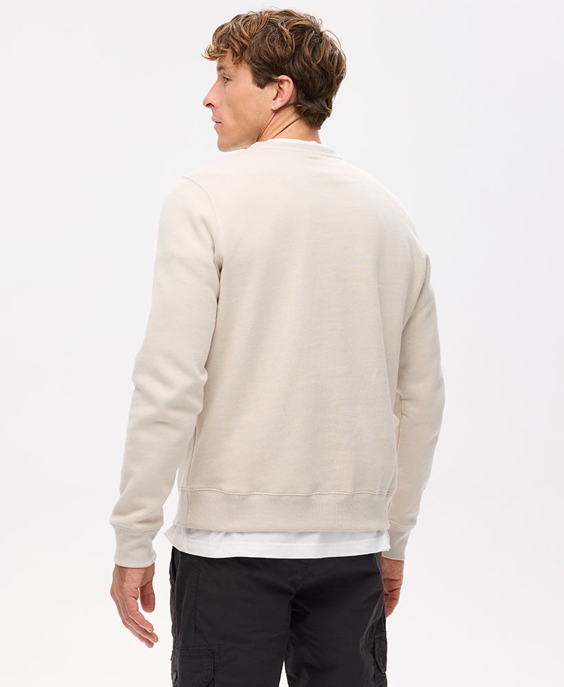 Essential Logo Crew Sweat | Light Stone Beige