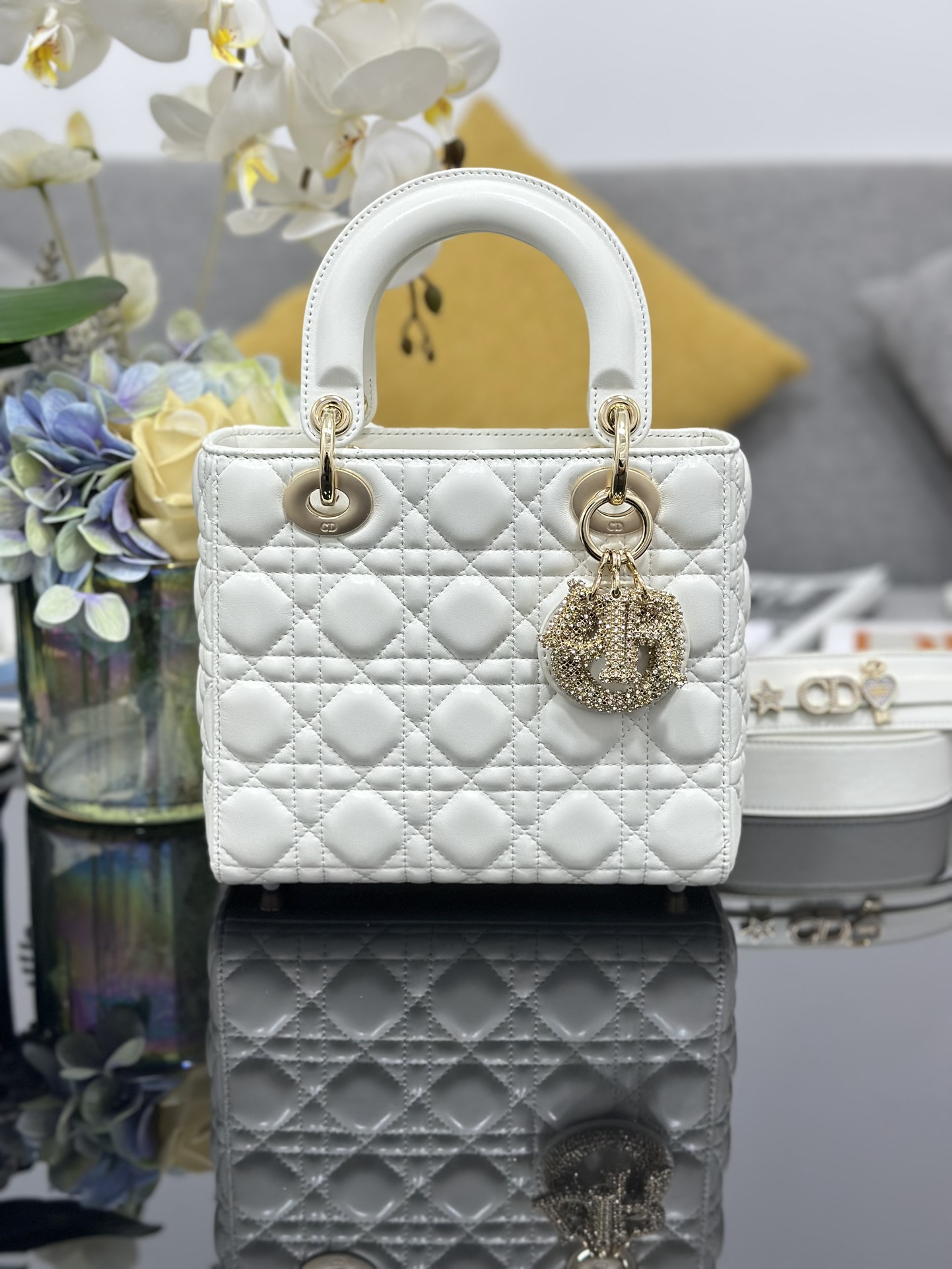 TOP Christian Dior Lady Dior Leather Bag 20 x 17 x 8 cm - 2 Colors