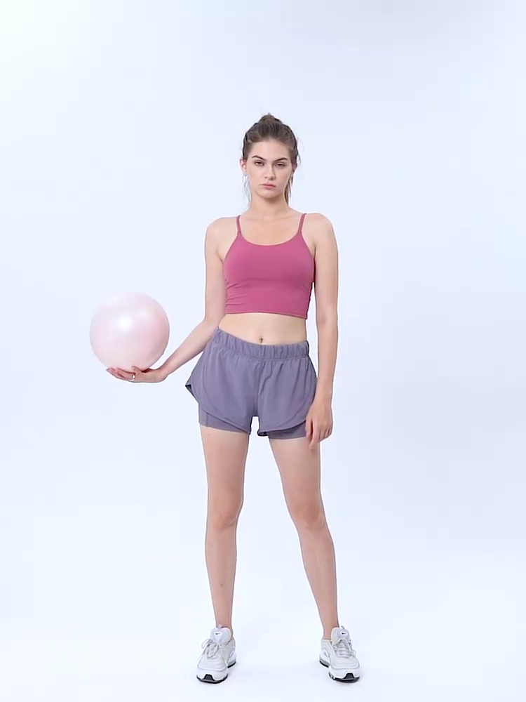 Chic 2 in 1 Womens Brushed Sports Shorts
