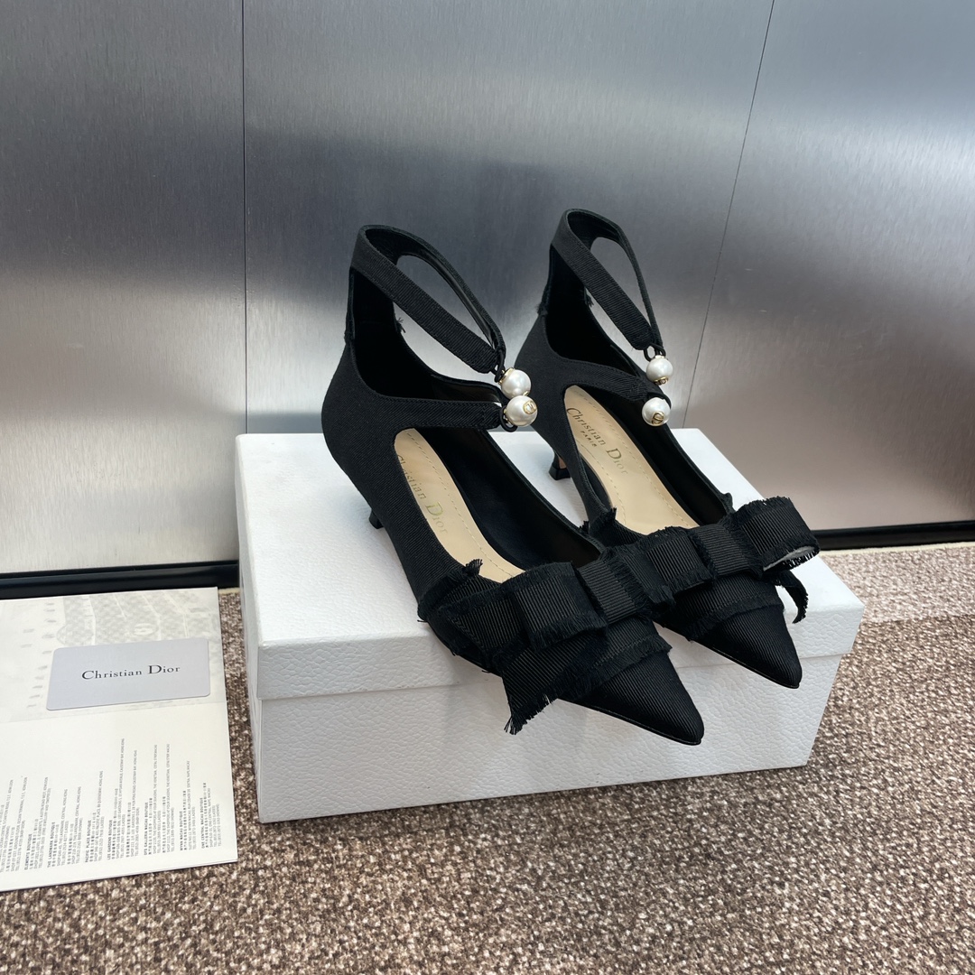 TOP Christian Dior J'ADIOR Tassel Ribbon Pumps with Pearl - 2 Color