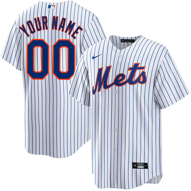 Men's New York Mets White Home Limited Custom Jersey