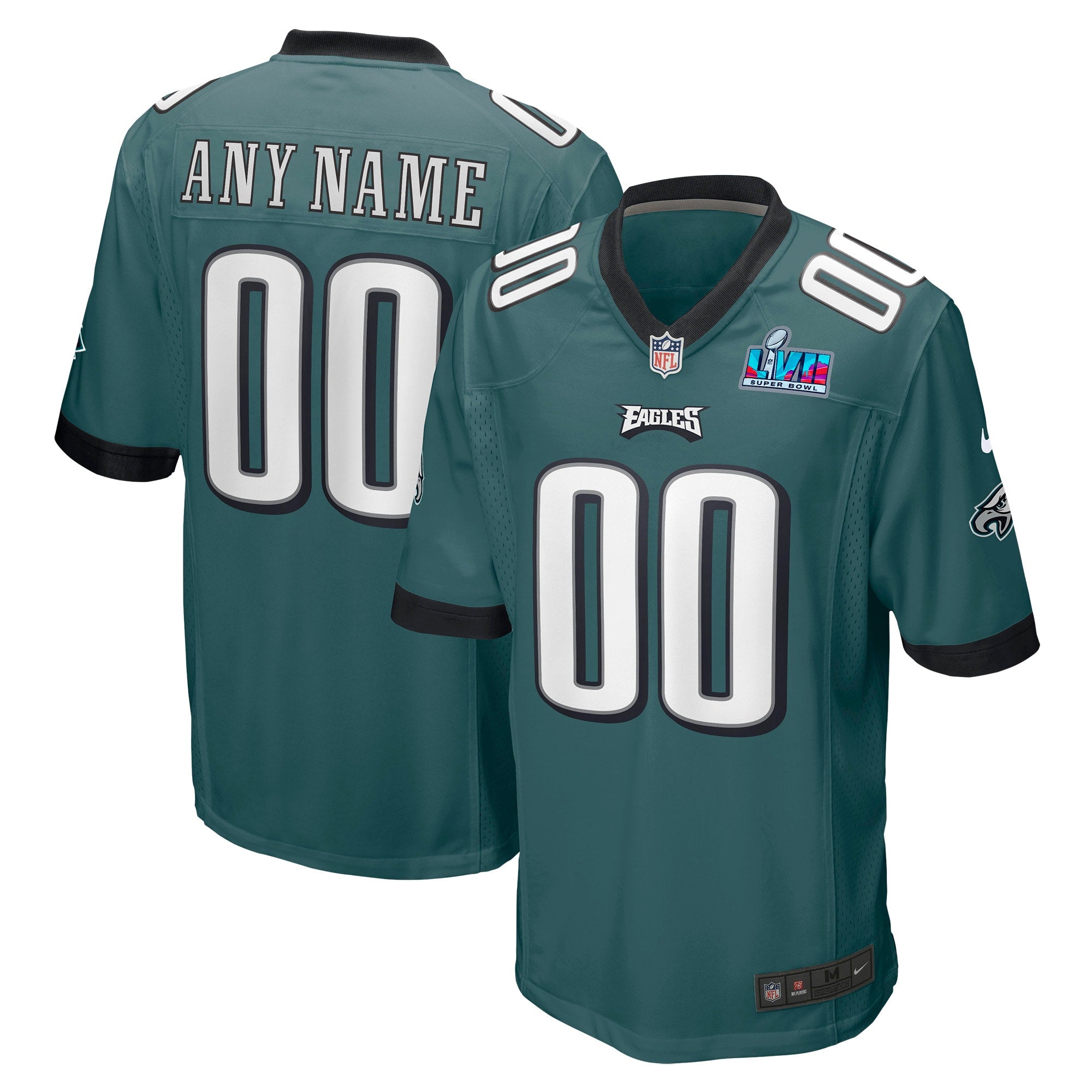 Philadelphia Eagles  Super Bowl LVII Game Custom Jersey - Midnight Green