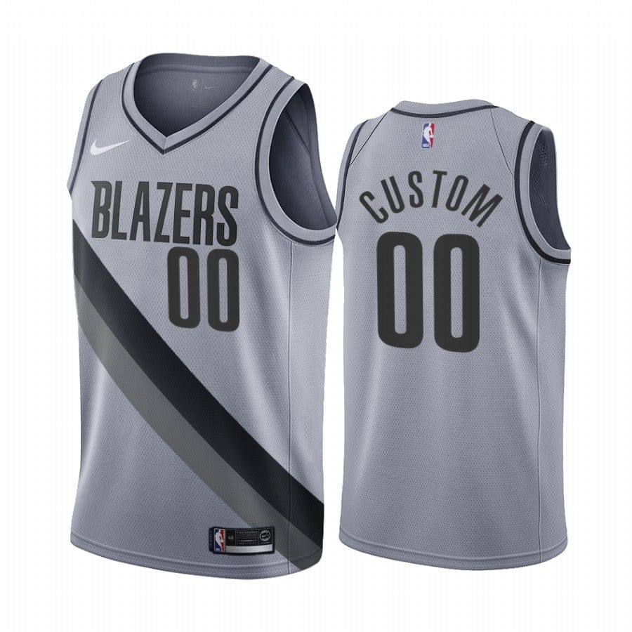 Custom Portland Trailblazers 2020-21 Earned Edition Jersey