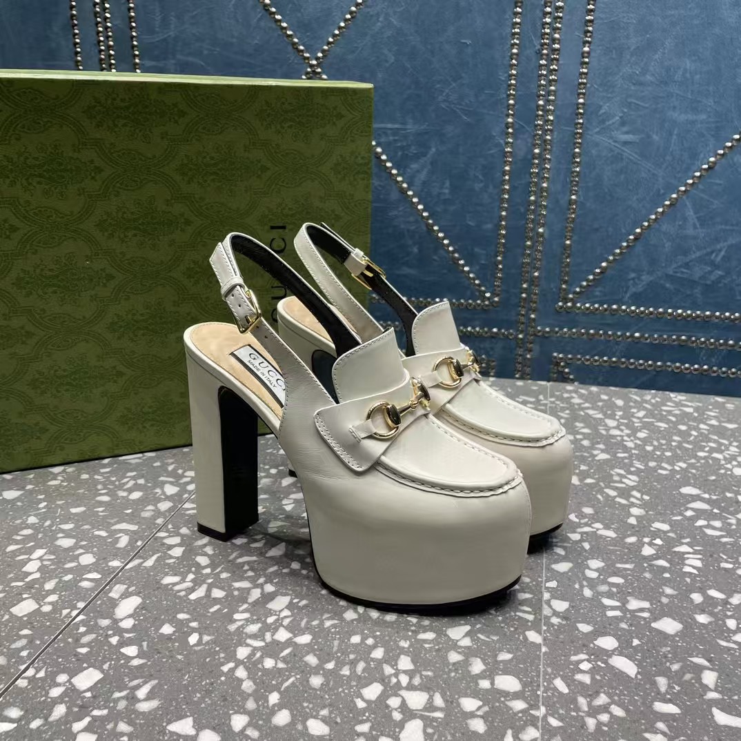 TOP GUCCI Women's  Horsebit Platform Loafer Slingback - 13 Colors