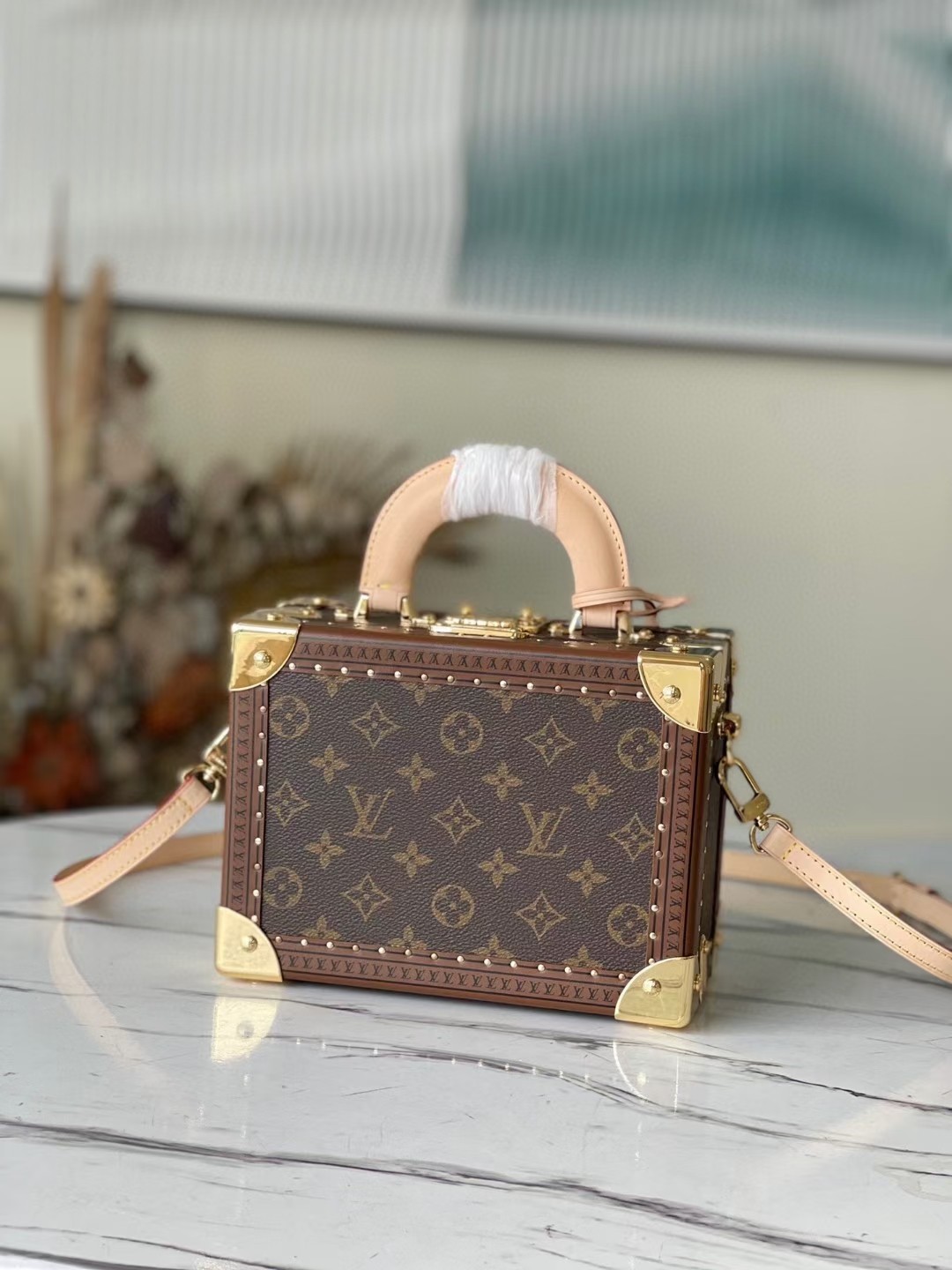TOP Louis Vuitton LV Valisette Trésor Box Bag 22.5x16x11cm - Brown