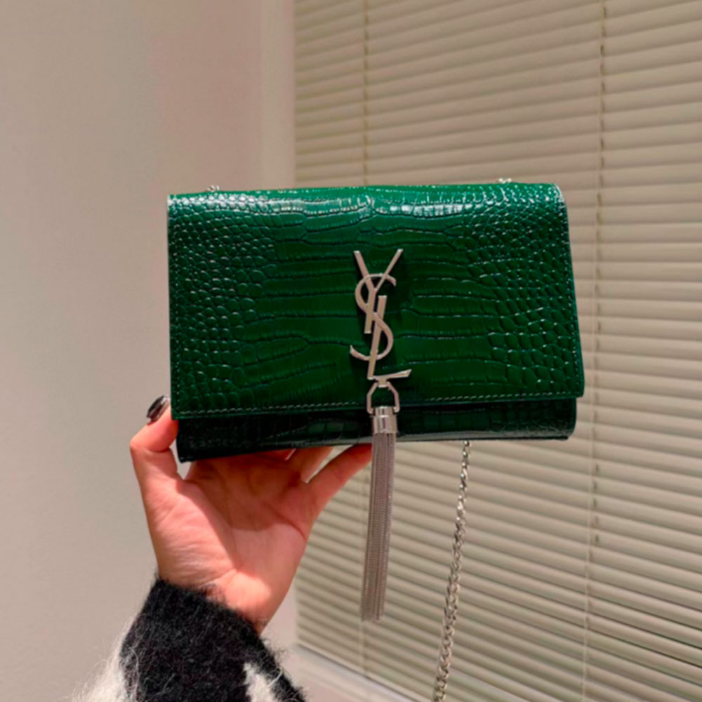 Saint Laurent YSL Kate Tassel Crocodile Leather Bag (Replica)
