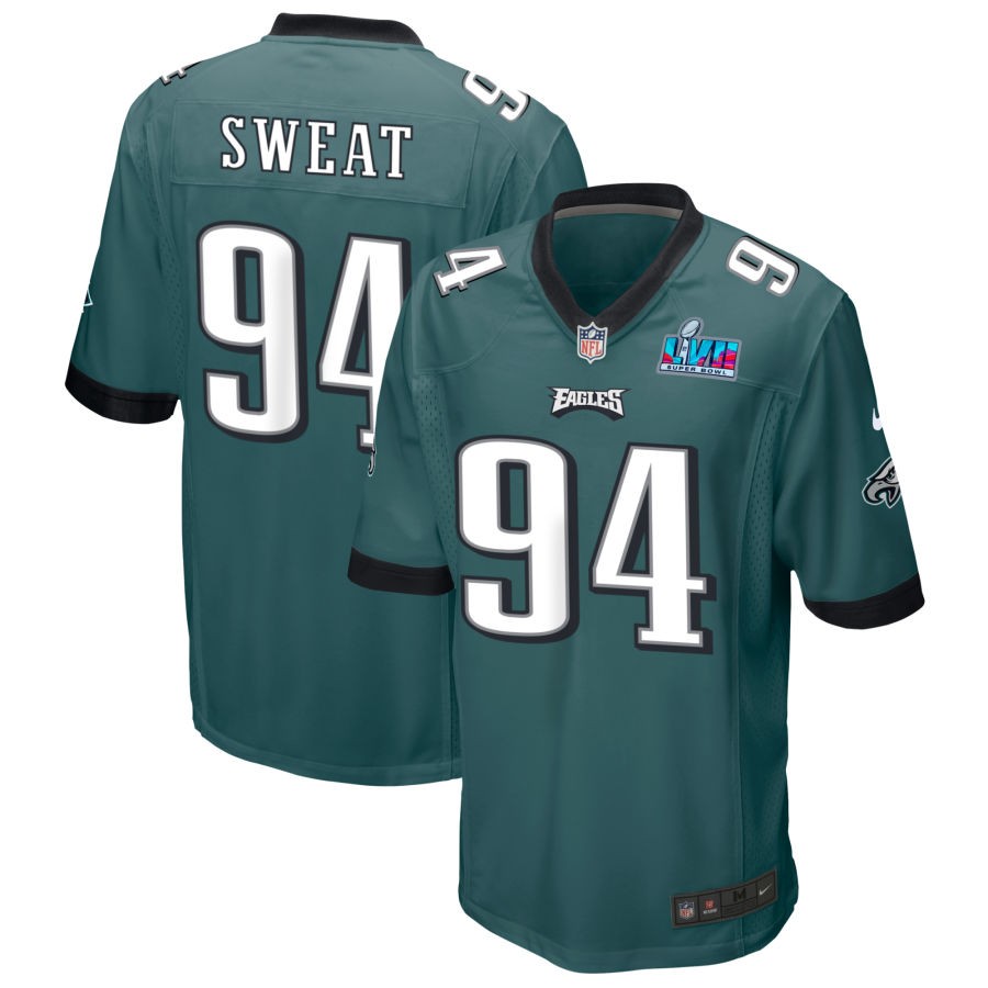 Josh Sweat Philadelphia Eagles  Super Bowl LVII Game Jersey - Midnight Green