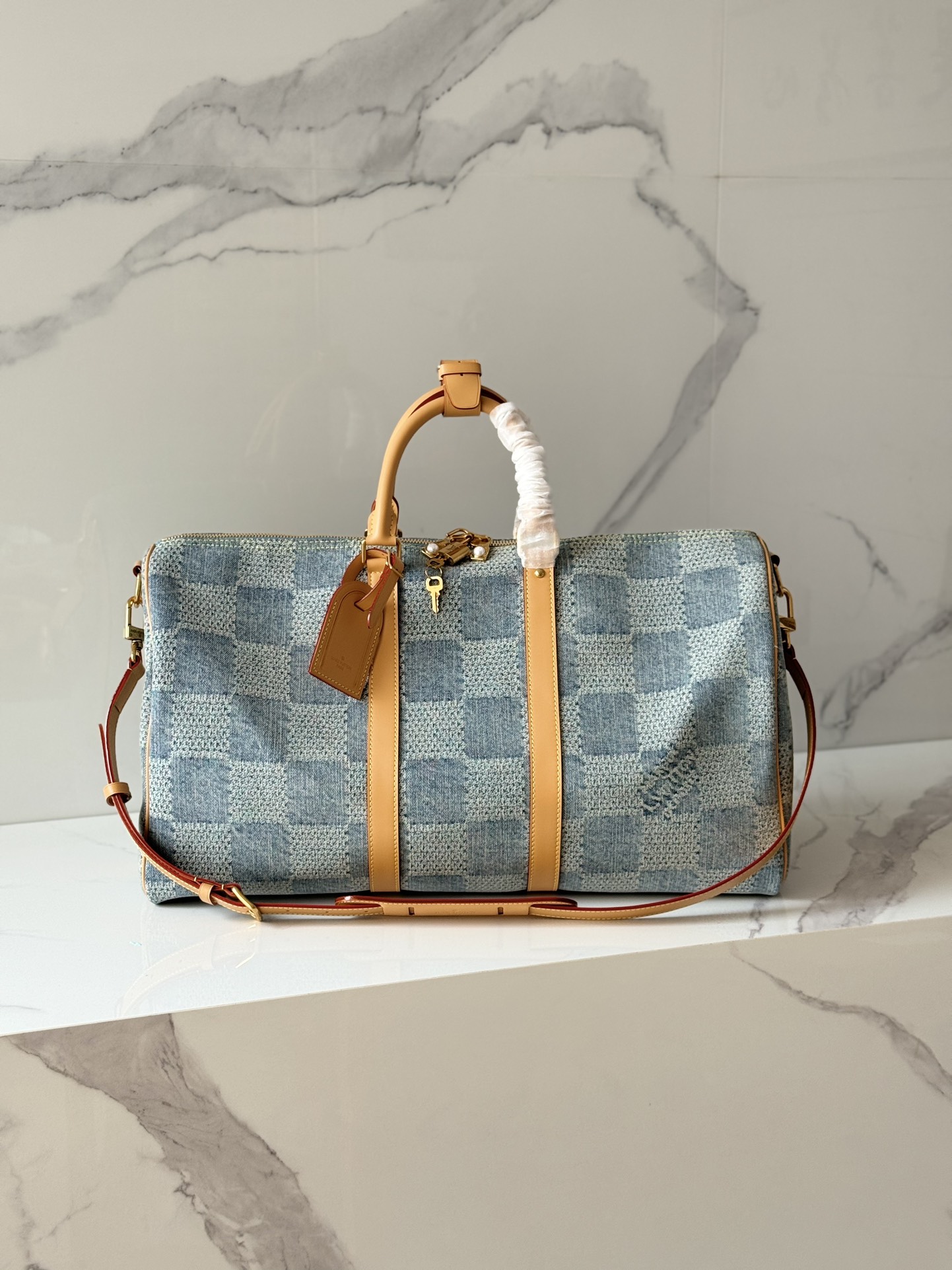 TOP Louis Vuitton LV Keepall Bandoulière 50 Handbag  50 x 29 x 23 cm- GHW