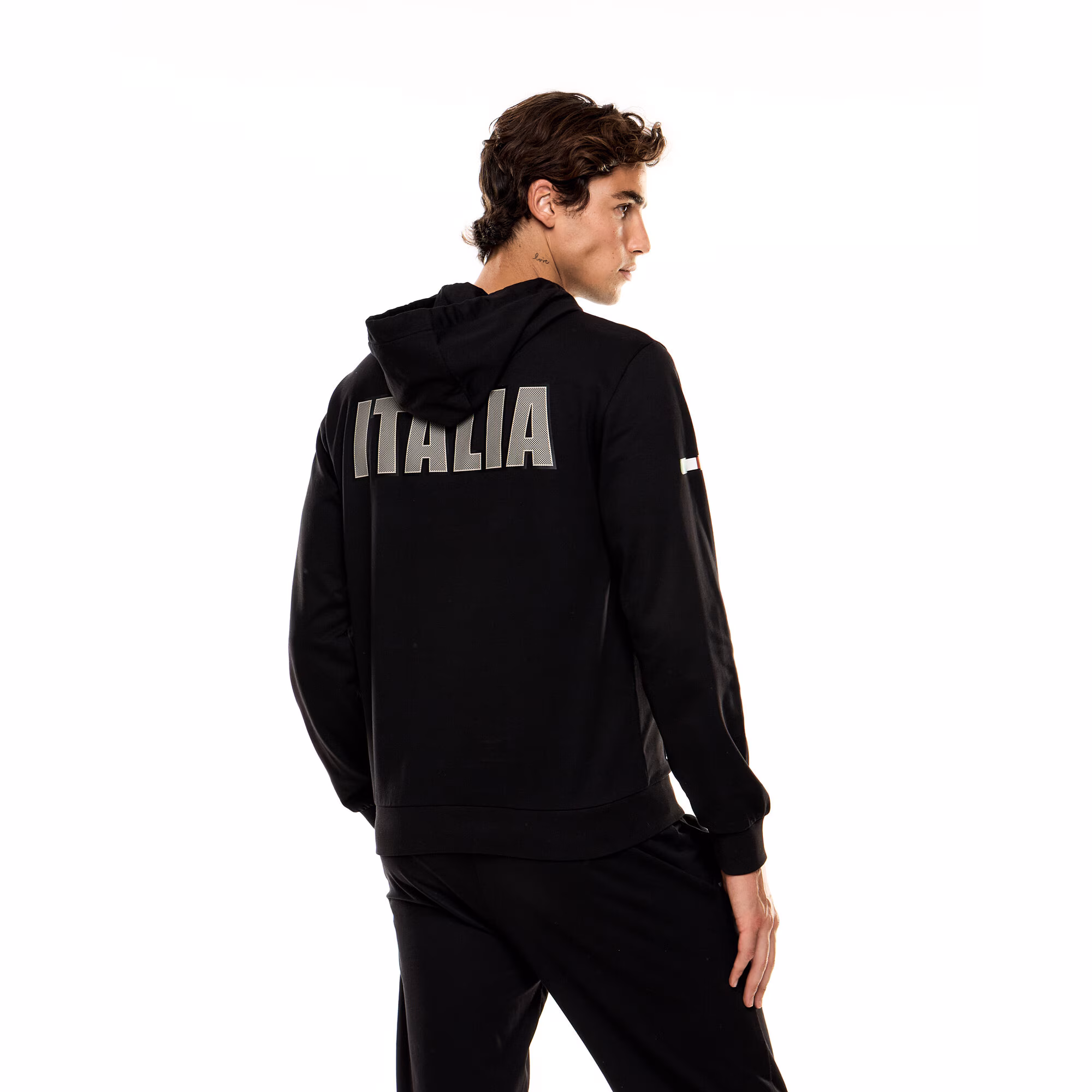 Team Italy EA7 Emporio Armani Hoodie - Black
