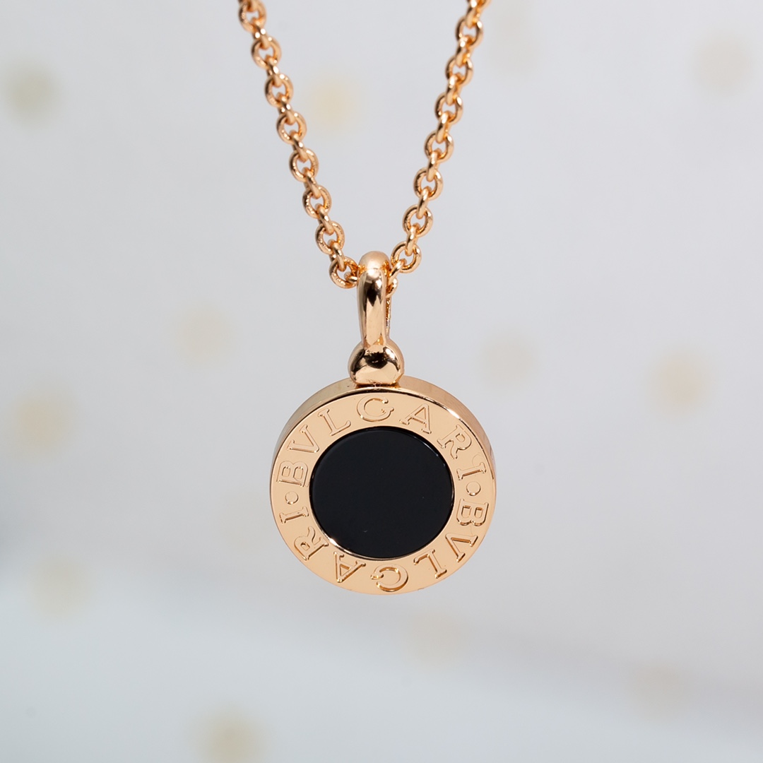 TOP BVLGARI Double-sided Single Flower Necklace - 2 Color