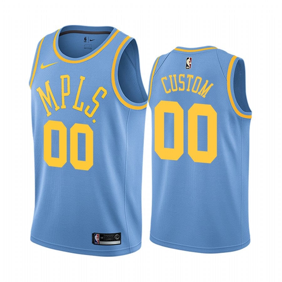 Custom Los Angeles Lakers Throwback Jersey