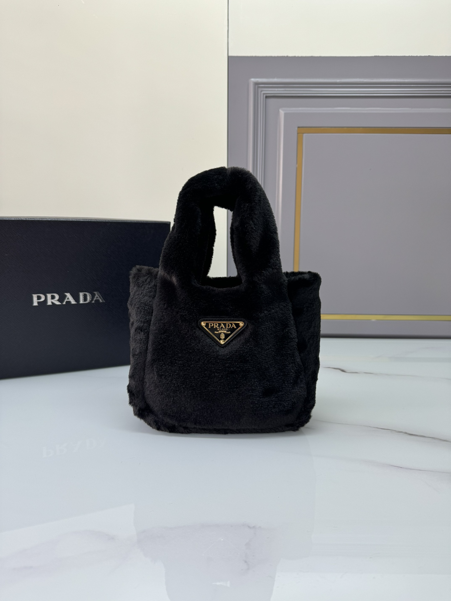 TOP PRADA Wool Mini Bag 18x15.5x10cm - 2 Color